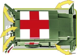 2257 Cobi 1942 Ambulance WC 54 -Speelgoedtrein Winkel CO2257 3