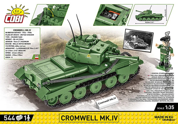 2269 Cobi Bouw Sets Cromwell Mk.IV 4 2269 Cobi Bouw Sets Cromwell Mk.IV - Afbeelding 2