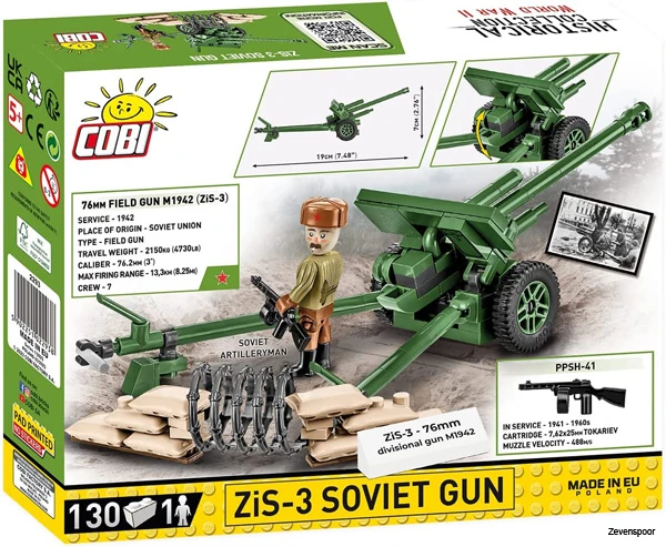2293 Cobi Bouw Sets Historical Collection World War II 2293 ZIS-3 Soviet 2293 4 2293 Cobi Bouw Sets Historical Collection World War II 2293 ZIS-3 Soviet 2293 - Afbeelding 2