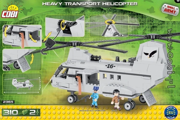 2365 Cobi Bouw Sets Heavy Transport Helicopter 4 2365 Cobi Bouw Sets Heavy Transport Helicopter - Afbeelding 2
