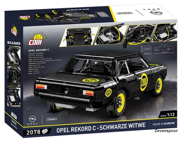 24333 Cobi Opel Rekord C Schwarze Witwe 1:12 4 24333 Cobi Opel Rekord C Schwarze Witwe 1:12 - Afbeelding 2