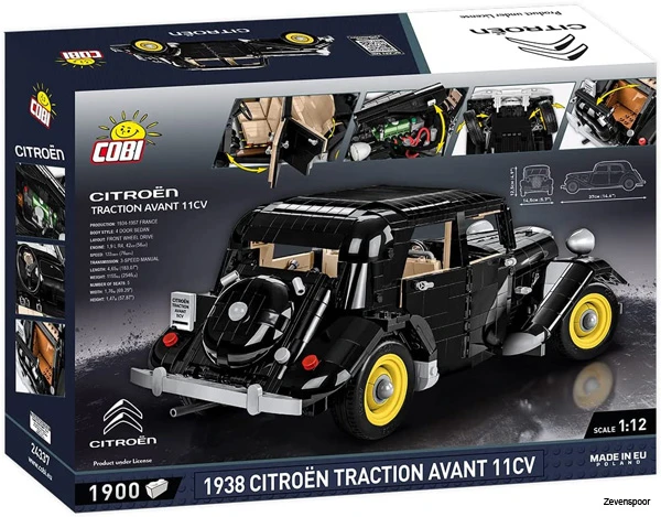 24336 Cobi 1938 Citroën Traction Avant 11CV 1:12 Executive Edition 5 24336 Cobi 1938 Citroën Traction Avant 11CV 1:12 Executive Edition - Afbeelding 3
