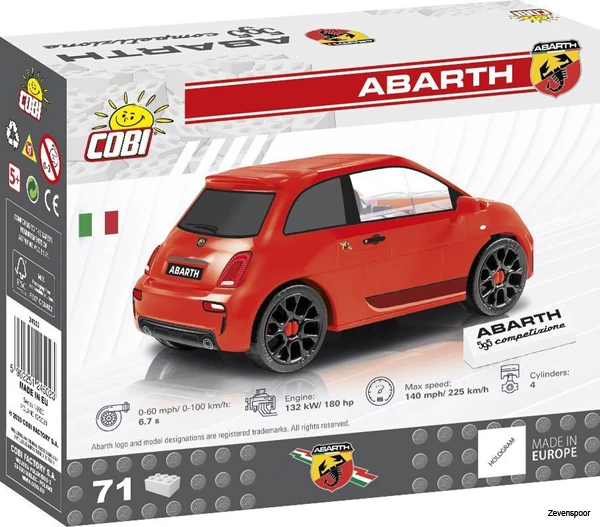24502 Cobi Bouw Sets FIAT Abarth 5 24502 Cobi Bouw Sets FIAT Abarth - Afbeelding 3