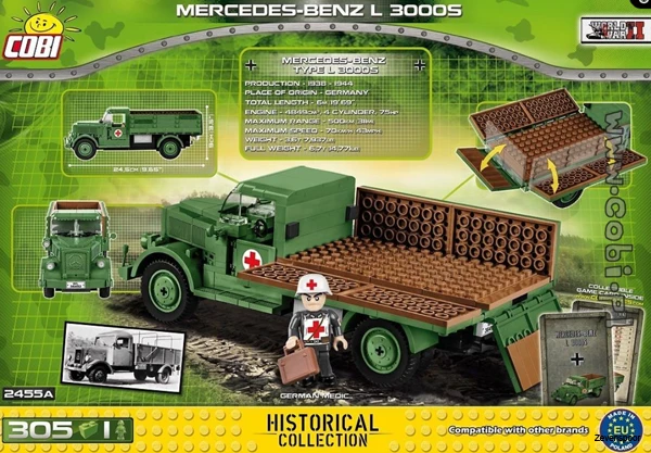 2455A Cobi Bouw Sets Mercedes-Benz L 3000 S 4 2455A Cobi Bouw Sets Mercedes-Benz L 3000 S - Afbeelding 2