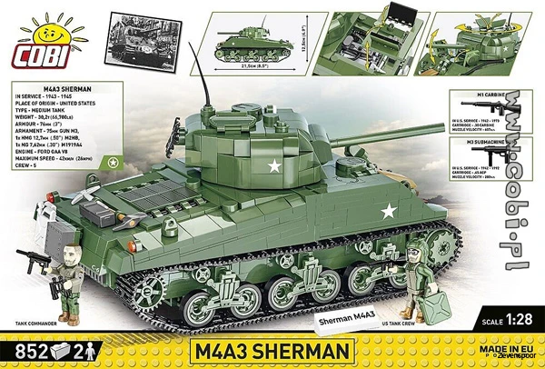 2570 Cobi Bouw Sets M4A3 Sherman 4 2570 Cobi Bouw Sets M4A3 Sherman - Afbeelding 2