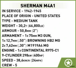 2715 Cobi WWII SHERMAN M4A1 -Speelgoedtrein Winkel CO2715 4