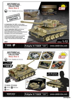 2801 Cobi Bouw Sets TIGER I No 131 Scale 1:12 The Tank Museum EXECUTIVE EDITION 7800 PCS HC WWII 11 2801 Cobi Bouw Sets TIGER I No 131 Scale 1:12 The Tank Museum EXECUTIVE EDITION 7800 PCS HC WWII -Speelgoedtrein Winkel CO2801 4