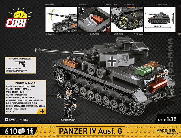 3045 Cobi Bouw Sets Panzer IV Ausf. G 4 3045 Cobi Bouw Sets Panzer IV Ausf. G - Afbeelding 2