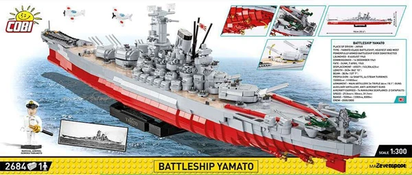 4832 Cobi WWII BATTLESHIP YAMATO EXECUTIVE EDITION 5 4832 Cobi WWII BATTLESHIP YAMATO EXECUTIVE EDITION - Afbeelding 3