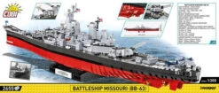 4837 Cobi WWII MISSOURI BATTLESHIP -Speelgoedtrein Winkel CO4837 3