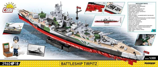 4838 Cobi Bouw Sets Battleship Tirpitz – Executive Edition 6 4838 Cobi Bouw Sets Battleship Tirpitz – Executive Edition - Afbeelding 4
