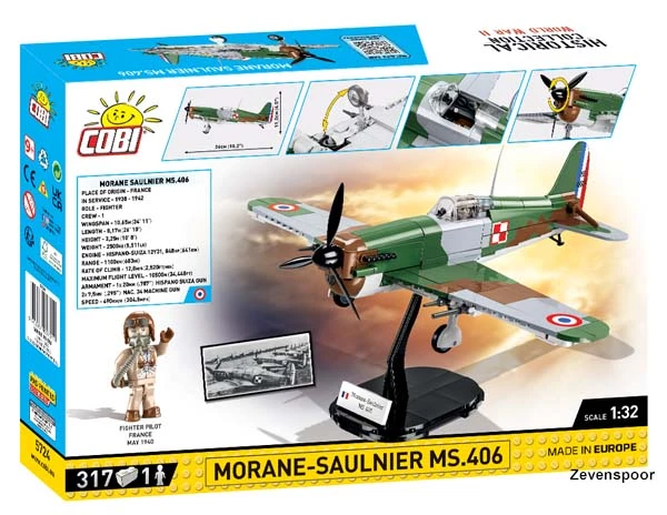 5724 Cobi Bouw Sets Morane-Saulnier MS.406 4 5724 Cobi Bouw Sets Morane-Saulnier MS.406 - Afbeelding 2