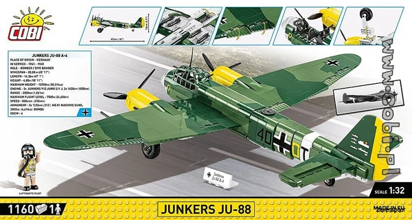 5733 Cobi Bouw Sets Junkers Ju 88 3 5733 Cobi Bouw Sets Junkers Ju 88 - Afbeelding 2
