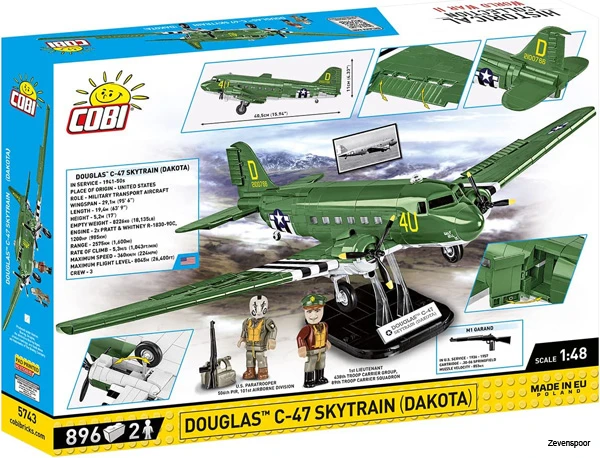 5743 Cobi Bouw Sets Historical Collection World War II 5743 Douglas C-47 Skytrain DAKOTA 5743 5 5743 Cobi Bouw Sets Historical Collection World War II 5743 Douglas C-47 Skytrain DAKOTA 5743 - Afbeelding 3