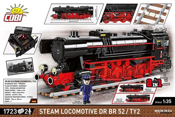 6283 Cobi Bouw Sets DRB Class Steam Locomotive 4 6283 Cobi Bouw Sets DRB Class Steam Locomotive - Afbeelding 2