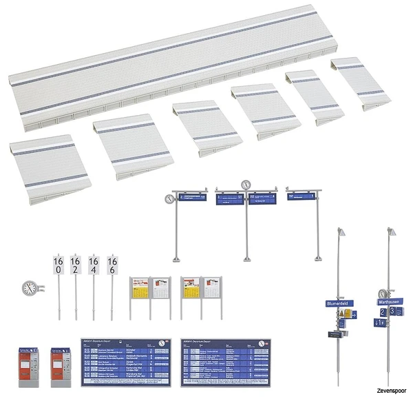 120202 Faller Moderner Bahnsteig Mit Zubehö 4 120202 Faller Moderner Bahnsteig Mit Zubehö - Afbeelding 2