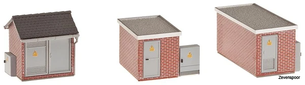 120239 Faller 3 Trafostationen Backstein 4 120239 Faller 3 Trafostationen Backstein - Afbeelding 2