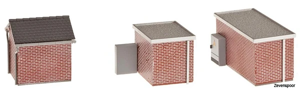 120239 Faller 3 Trafostationen Backstein 5 120239 Faller 3 Trafostationen Backstein - Afbeelding 3