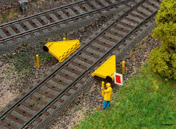 120321 Faller 2 Klapp-Prellböcke 4 120321 Faller 2 Klapp-Prellböcke - Afbeelding 2