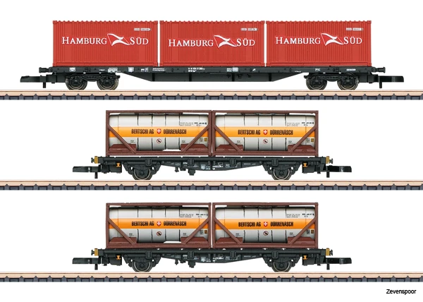 82663 Marklin Containertragwagen-Set 3 82663 Marklin Containertragwagen-Set